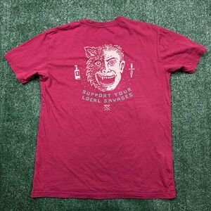 The Roark Revival Graphic T Shirt Men's Size XL Red Short Sleeve Runaway Club